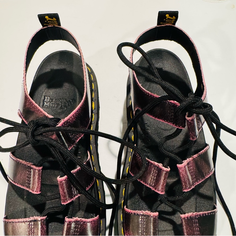 Dr. Marten Nartilla Purple Flatform Sandals Size 10 - Picture 16 of 16